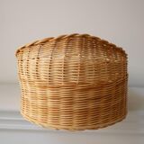 Wicker woven doll basket