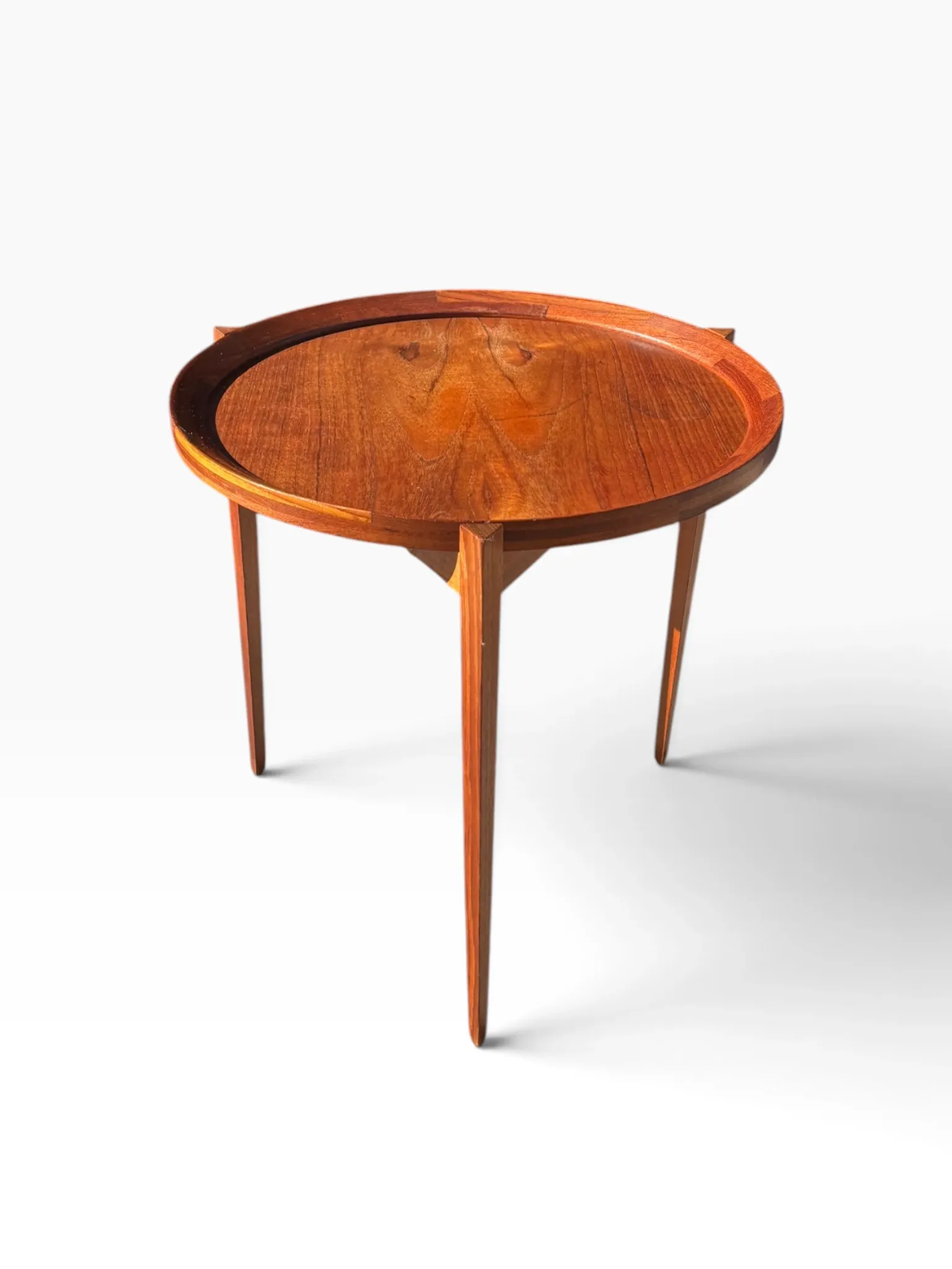 Danish side table with portable top