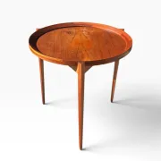 Danish side table with portable top