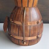Wooden and copper jug