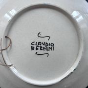 Italian dish with floral decoration