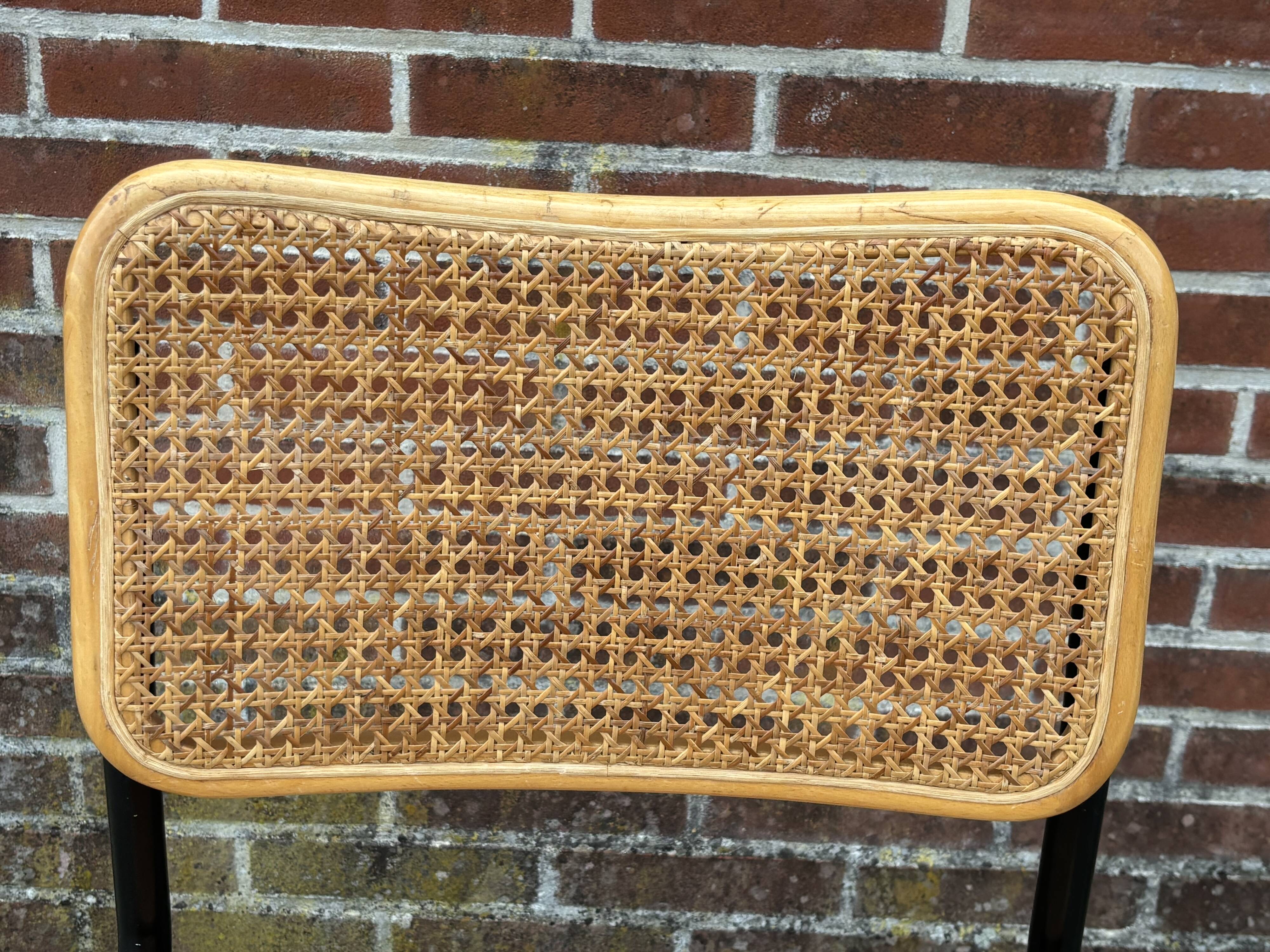 Set of 4 chairs Cesca B32 designed by Marcel Breuer design black frame