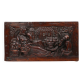 Panneau gothique en chêne sculpté à la main, Belgique, XVIIe siècle