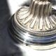 Pair of silver-plated candelabra in Louis XVI style