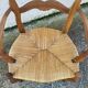 Provencal straw armchair in walnut