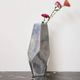 XXL "Facettes" vase in aluminium cast, 1970s