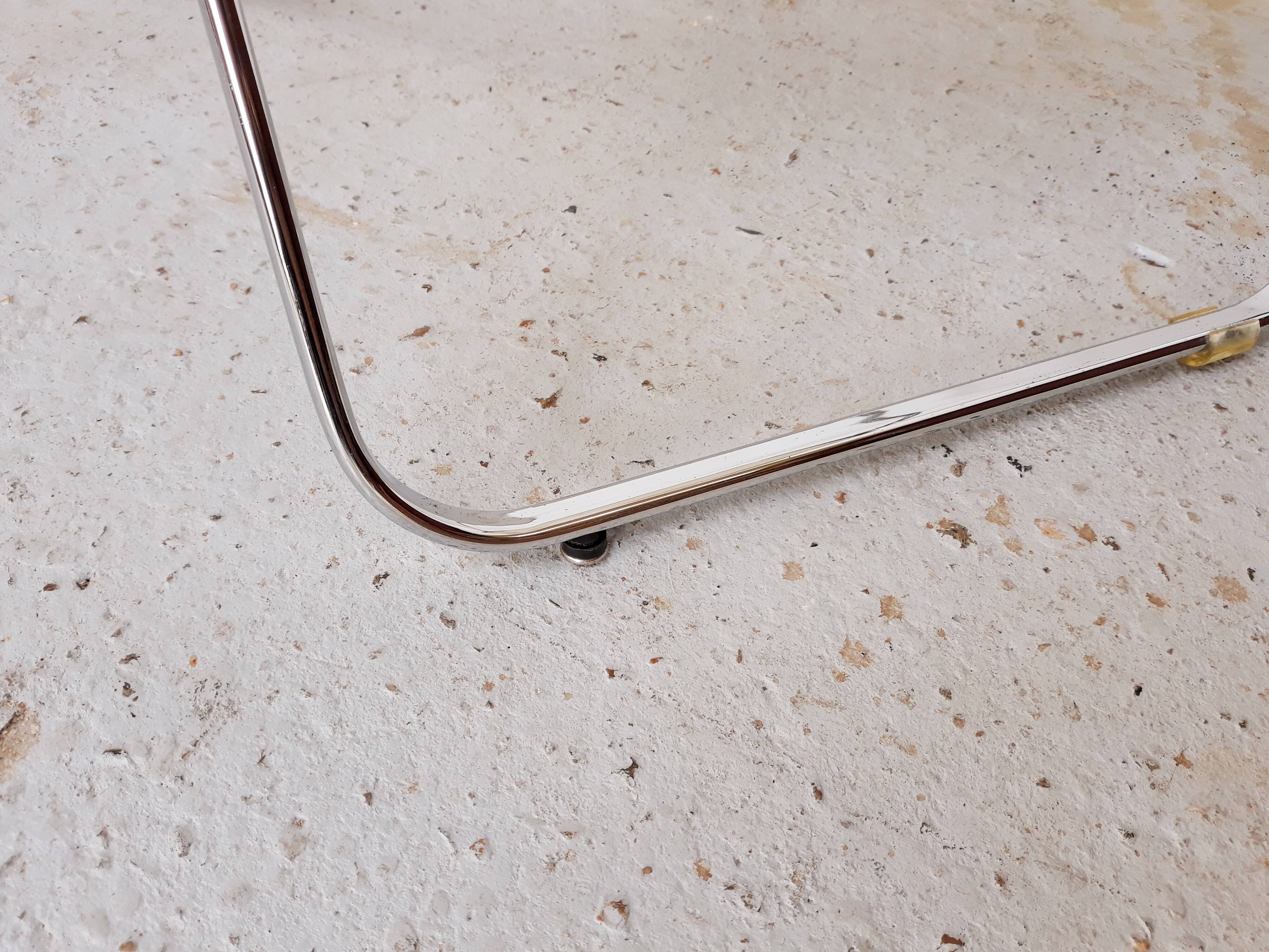 6 vintage Chairs Giancarlo Piretti "plia" 1970 chrome and Plexiglas