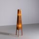 Temde tripod floor lamp in sisal and teak, Switzerland, 1960