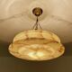Art Deco pendant light in amber marble glass