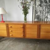 Large vintage row in blond wood