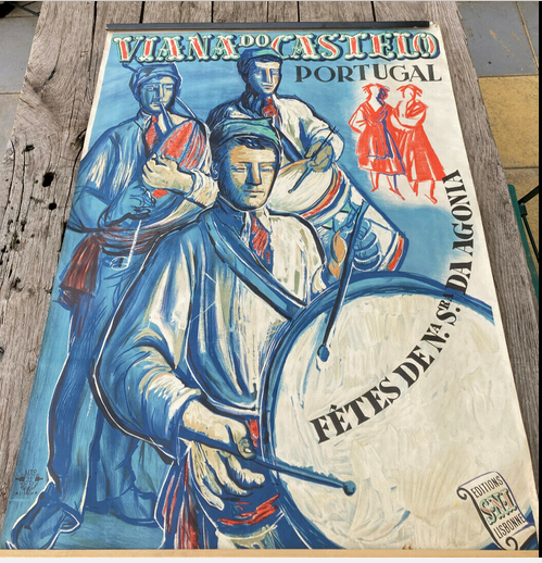 Old poster - popular festivals Portugal -