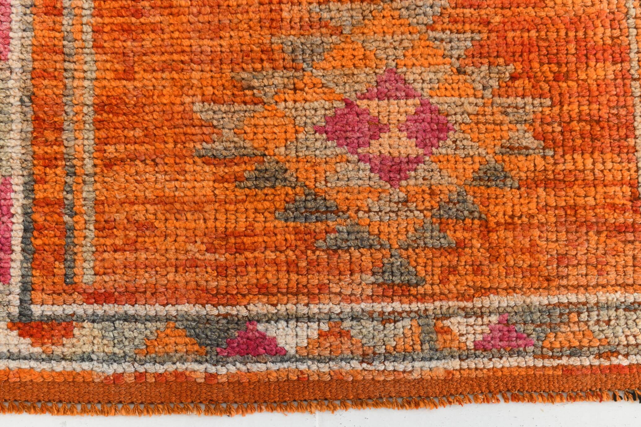 3x10 Pumpink Orange Vintage Runner Rug, 85x318Cm SK 22939
