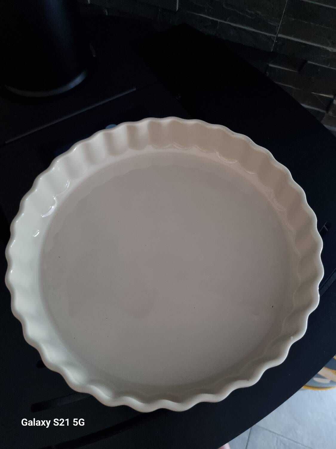Plat tarte barbotine années 50