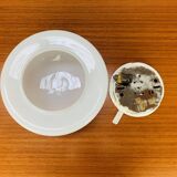 Opaline ball wall lamp made in Italy 25 cm, half sphere, vintage