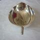Silver metal gravy boat leaf shape