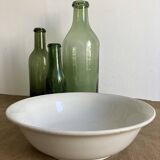 Old white earthenware salad bowl - Digoin