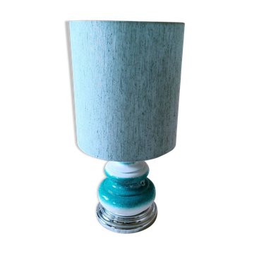 Ceramic and chrome lamp, 1970s