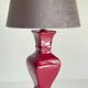 VINTAGE Chic Ceramic and Velvet LAMP