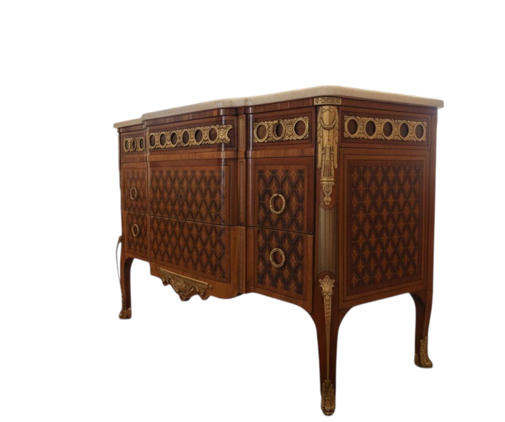 Louis XV-XVI transitional commode, Jean Henri Riesener style