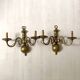 Pair of Dutch wall sconces in brass