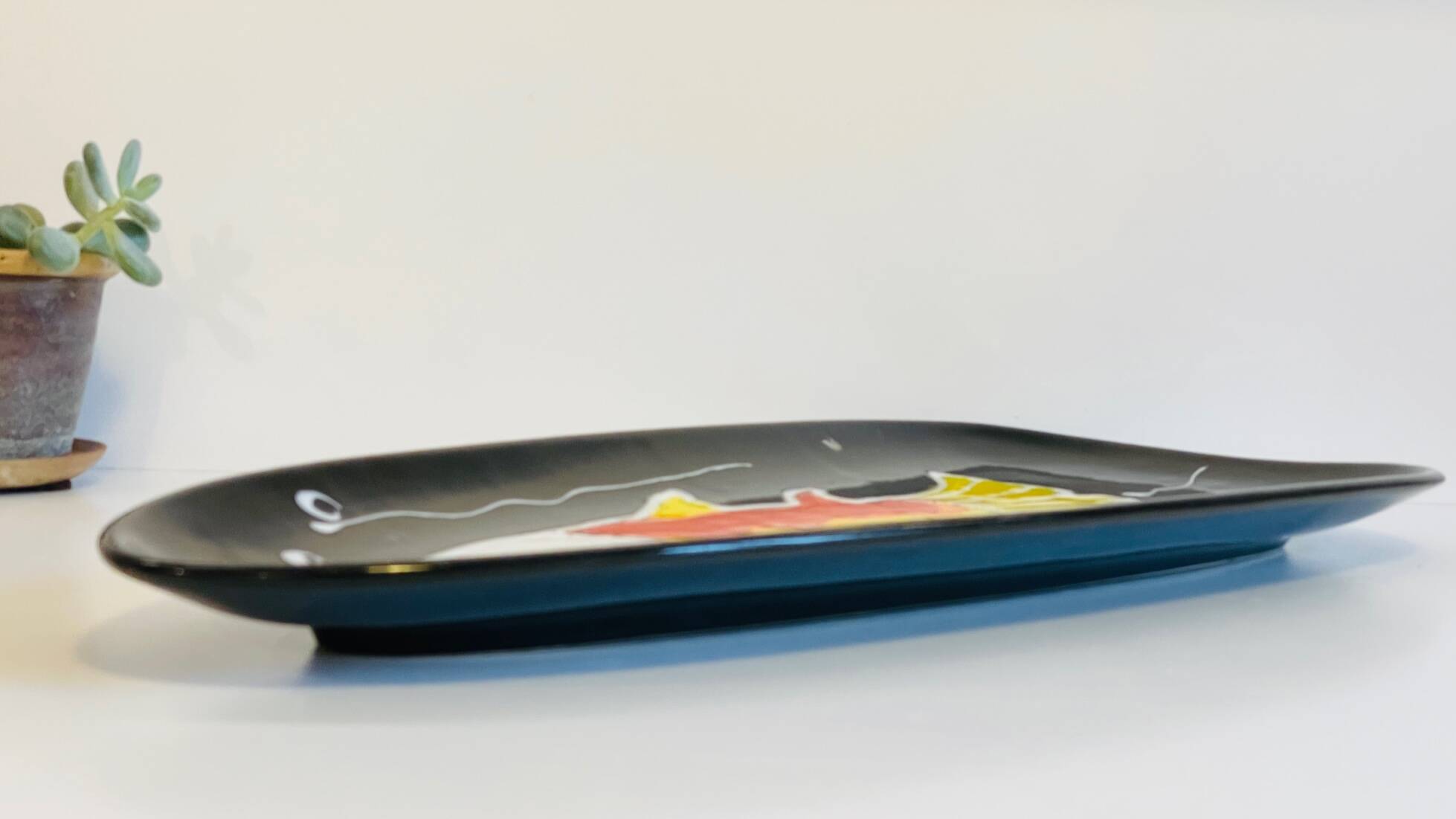 Xl plate niderviller earthenware factory france vintage