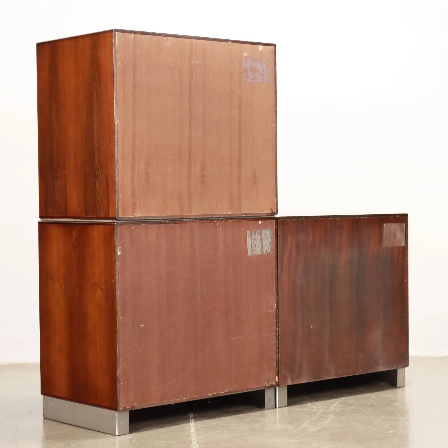 Meuble de salon Formanova en aluminium années 1970 modernisme