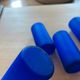 Set of 4 Klein blue frosted glass vintage glasses