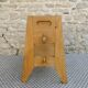 Light wood side table magazine rack