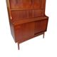 Bureau du secrétaire avec bibliothèque et porte tambour, Johannes Sorth, danois des années 1960 milieu du siècle