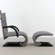 Zen easy chair with footrest by claude brisson for ligne roset