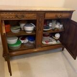Buffet bois plateau marbre