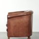 Cow leather club armchair in beautiful dark cognac colour in English style