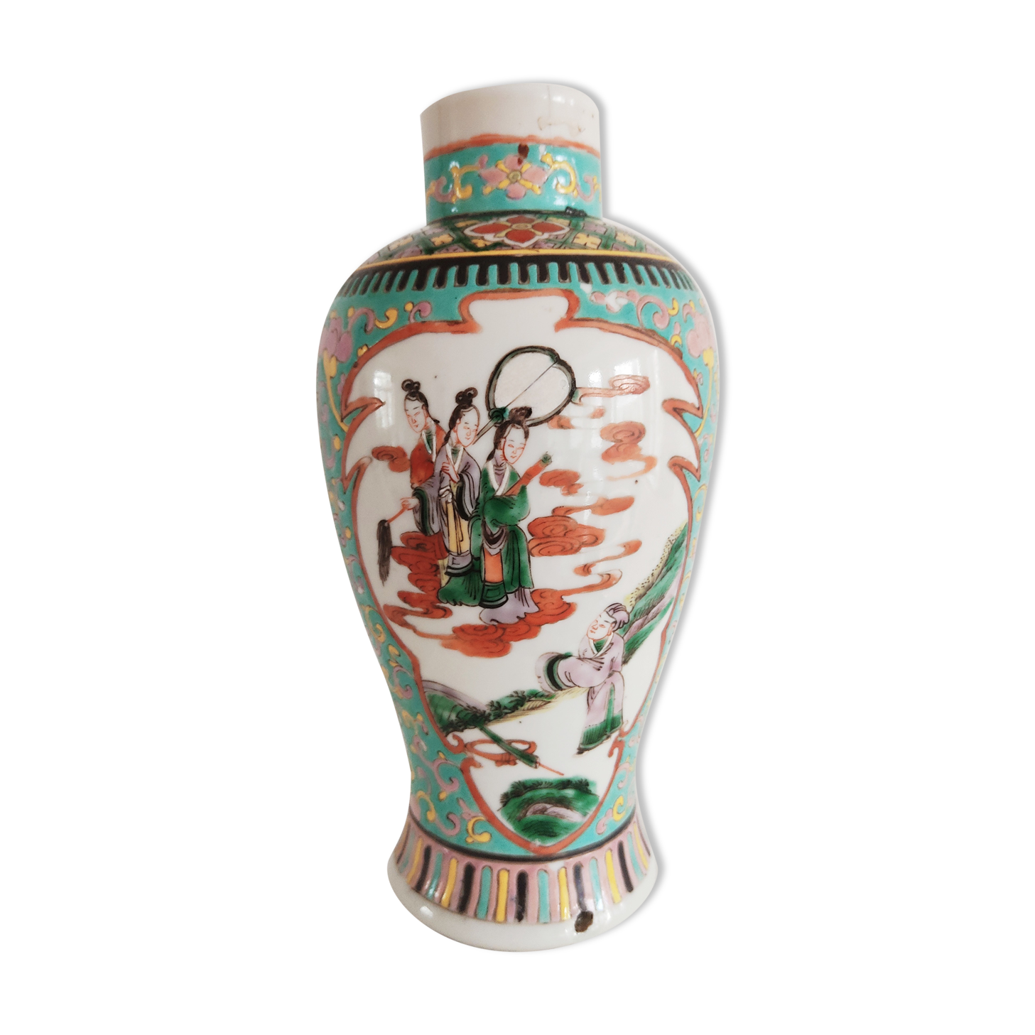 Vase chinois turquoise, vers 1950