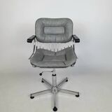 Vintage chrome swivel armchair