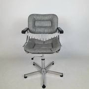 Vintage chrome swivel armchair