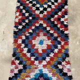 Tapis Berbère Boucherouite coloré - 85 x 153 cm