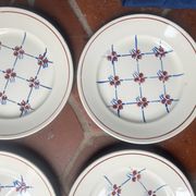 6 assiettes plates Badonviller modèle Normandie