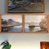 Huile sur bois Baie en Méditerranée