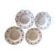Set of 4 hollow plates Digoin & Sarreguemines pattern small flowers