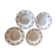 Set of 4 hollow plates Digoin & Sarreguemines pattern small flowers