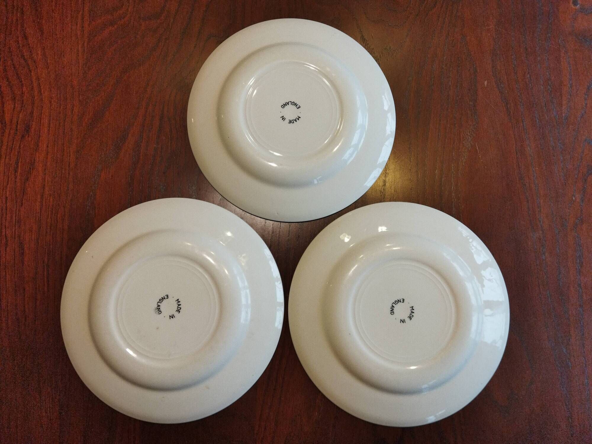 8 blue & white dinner plates (Royal Tudor Gien Lunéville Ceraminter)