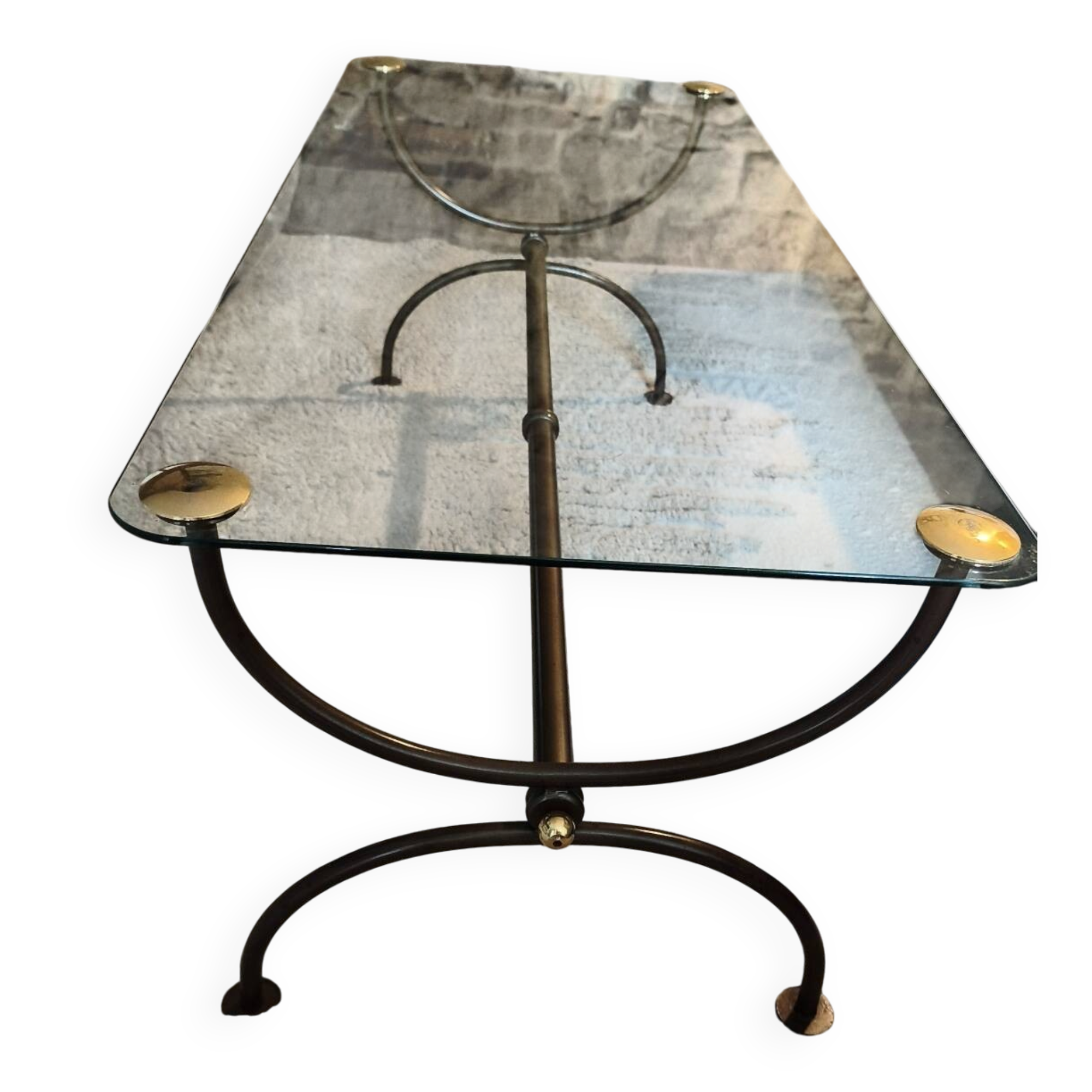 Vintage coffee table from the 70s – Hollywood Regency style