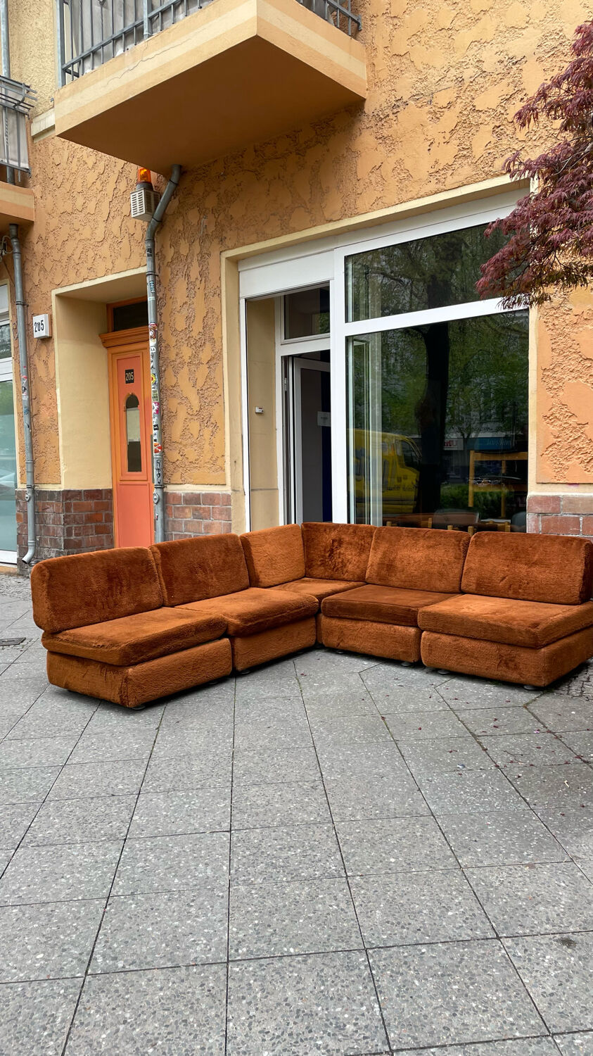 Vintage sofa from the 70s modular composed of 5 seats