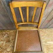 Set of 4 Antique Bistrot Chairs in Baumann Style Wood from the 60s