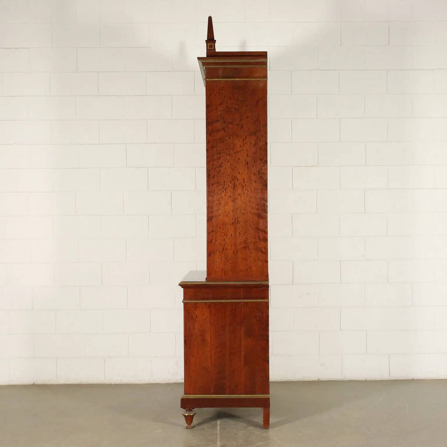 Empire library in mahogany veneer, sessile oak, France, early 19th century.