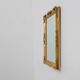 French Vintage square carved wooden gilded mirror in Baroque style