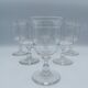 Ensemble de 6 verres à pieds en cristal monnogrammés