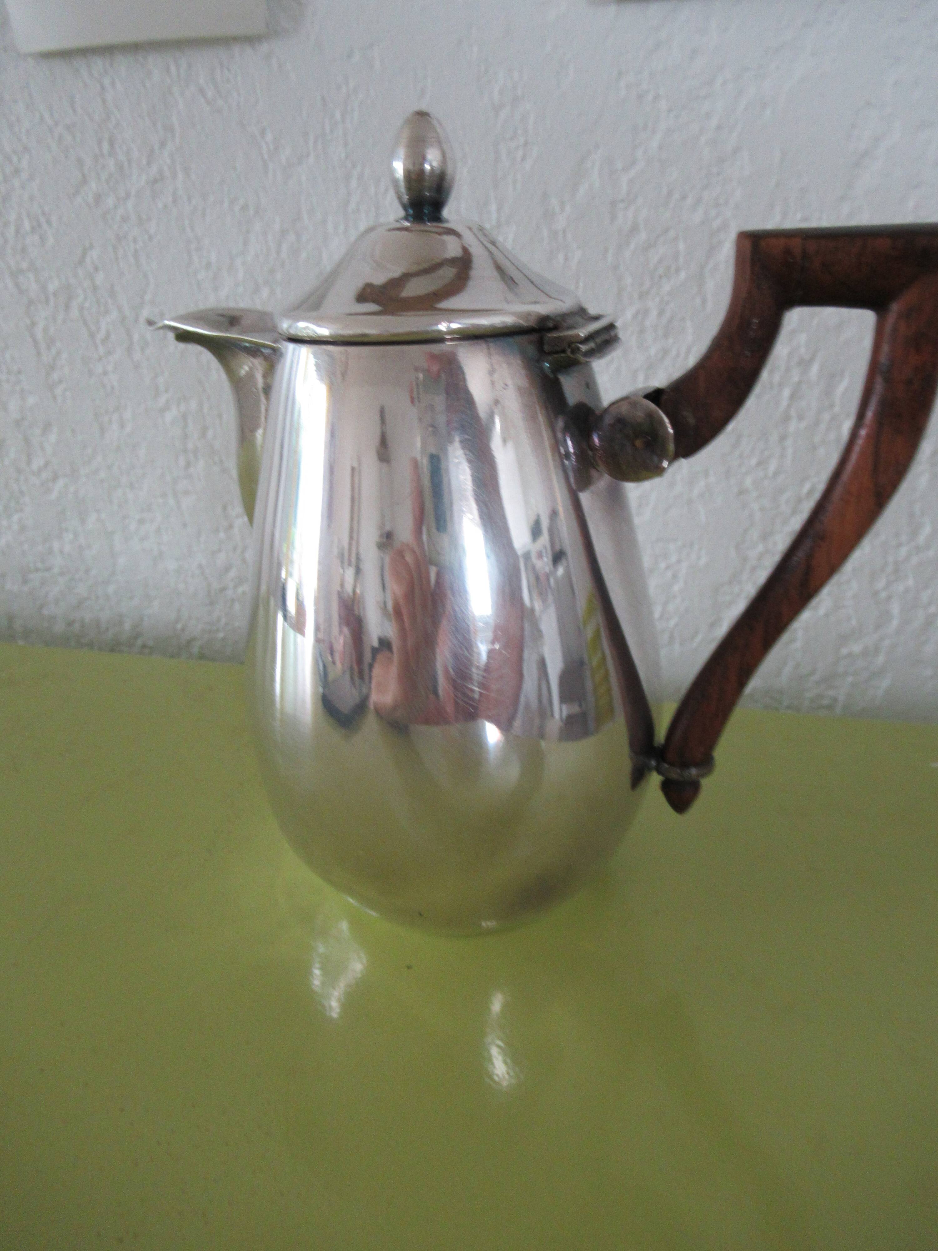 Antique Art Deco silver-plated milk jug - handle to be restored