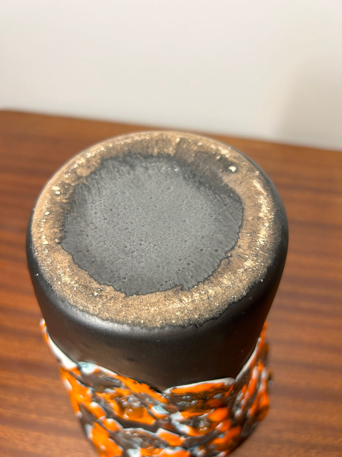 Vallauris ceramic lava vase from the 60s