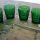 Set de 6 verres vert Byrrh vintage